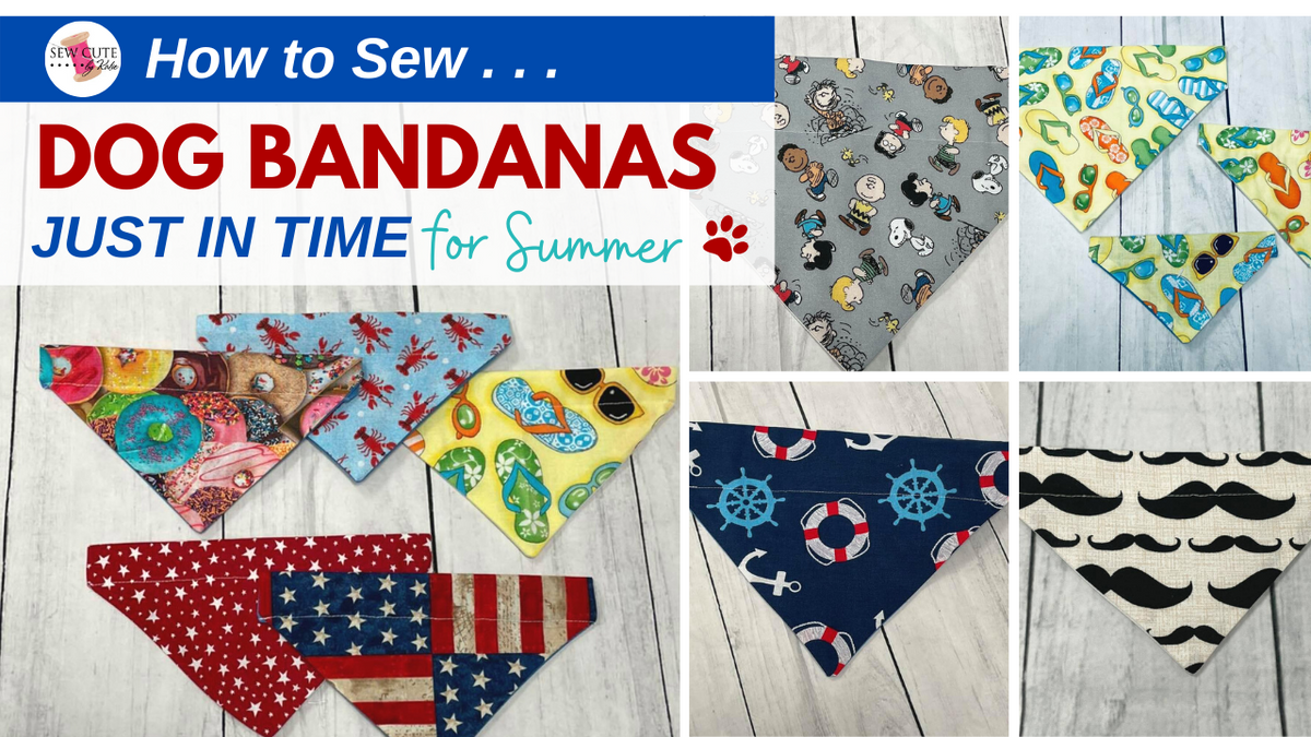 How to Sew Dog Bandanas in Multiple Sizes