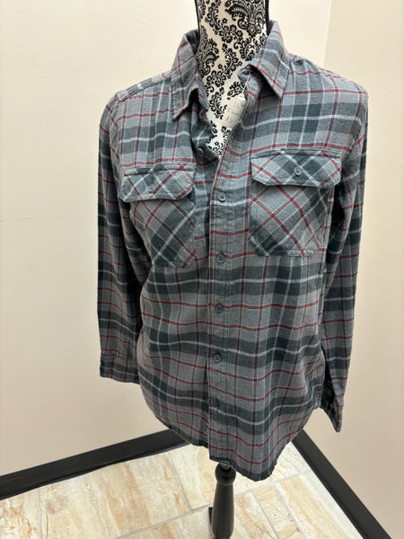 Upcycled Flannel - Cardinals University of Louisville Athletic Dept