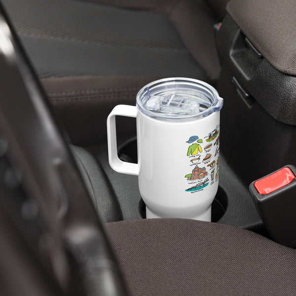 Travel mug with a handle - Sew Cute By Katie