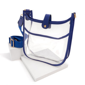 Game Day Clear Crossbody- Royal Blue - Sew Cute By Katie