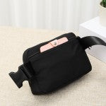 Cross Body Nylon Belt Bag - black - Sew Cute By Katie