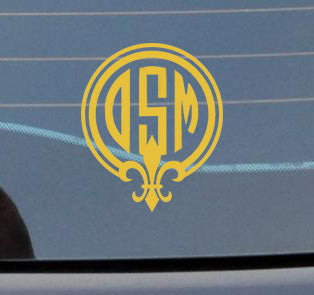 Window Monogram Decal - Sew Cute By Katie