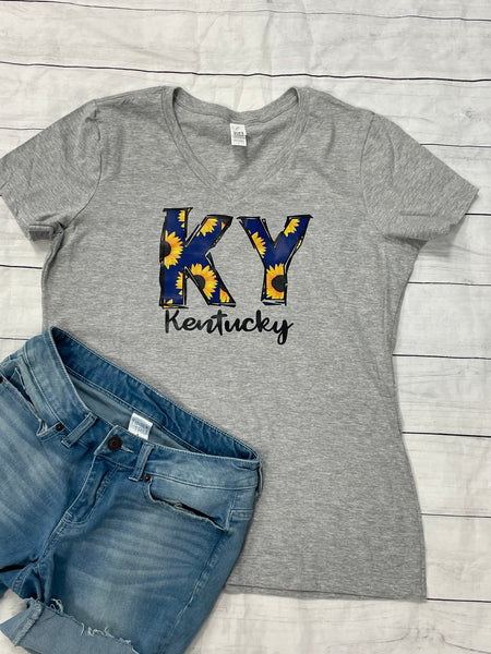 Kentucky t-shirt with Sunflowers - Sew Cute By Katie