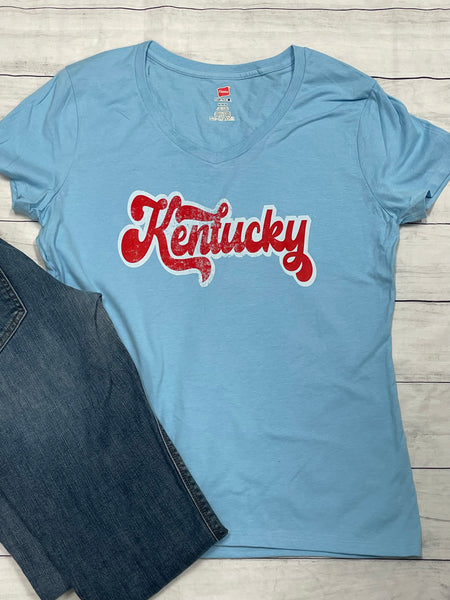 Vintage Kentucky t-shirt - Light Blue - Sew Cute By Katie