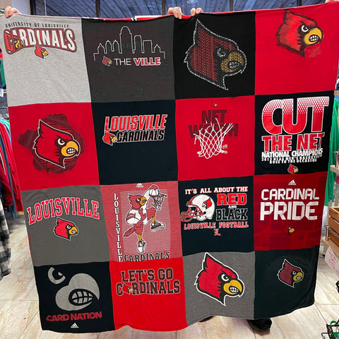 University of Louisville T-Shirt Quilt 16 shirts - Sew Cute By Katie