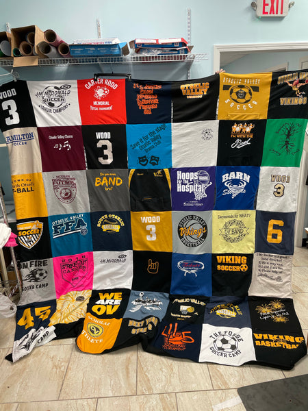 T-Shirt Quilt 49 shirts - Sew Cute By Katie