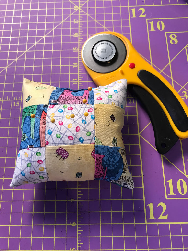 Sew a patch work pin cushion