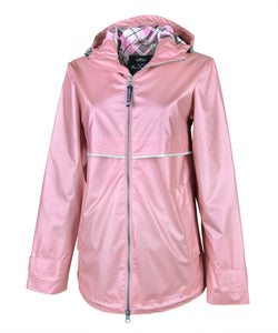 Preppy Raincoat Rain Jacket with Monogram Rose Gold Limited Edition Color Available at Sew Cute By Katie