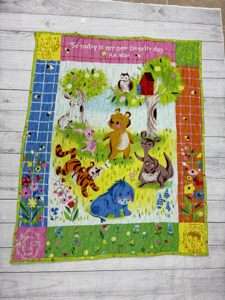 Winnie the Pooh Quilted Baby Blanket - Sew Cute By Katie