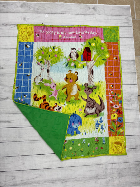 Winnie the Pooh Quilted Baby Blanket - Sew Cute By Katie