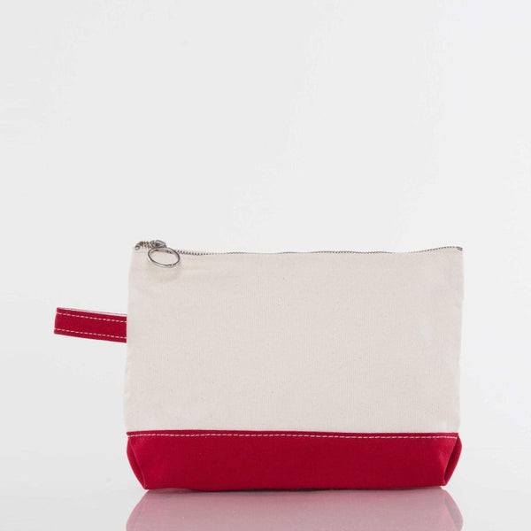 Canvas Cosmetic Bag - Red - Sew Cute By Katie