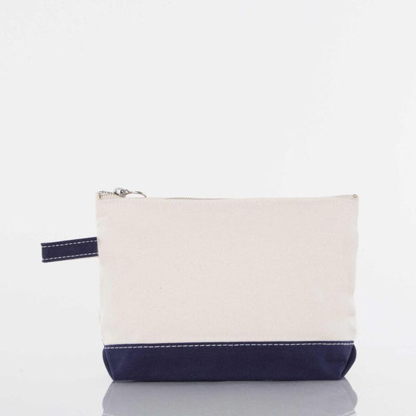 Canvas Cosmetic Bag - Navy - Sew Cute By Katie