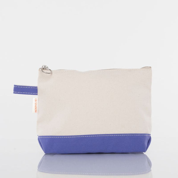 Canvas Cosmetic Bag - Periwinkle - Sew Cute By Katie