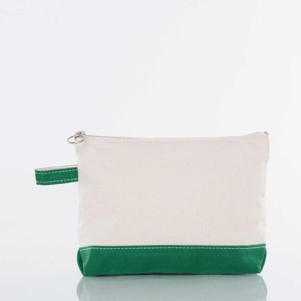 Canvas Cosmetic Bag - Green - Sew Cute By Katie