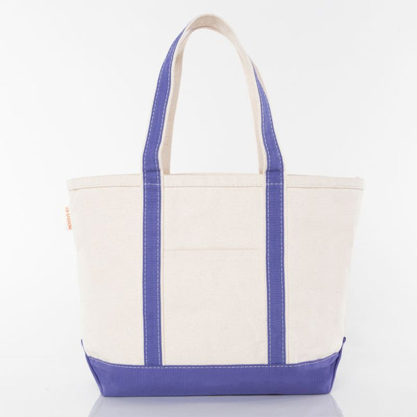 Zipper Top Tote - Periwinkle - Sew Cute By Katie