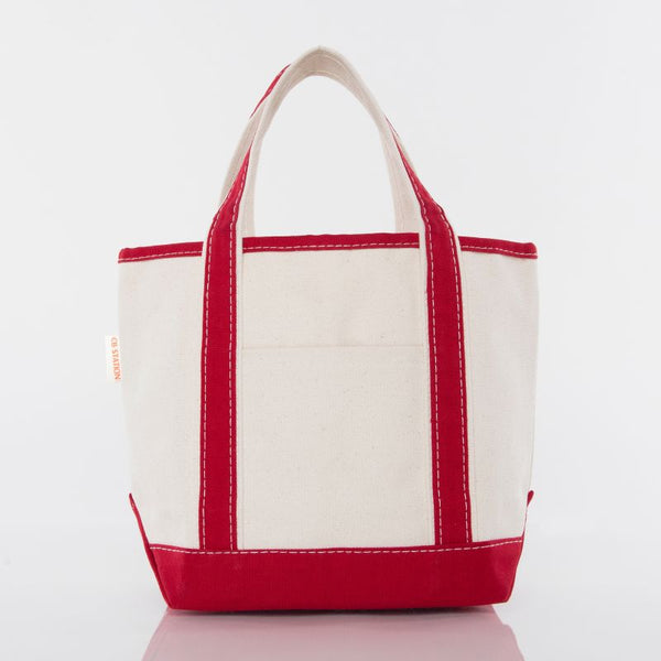 Open Top Tote - Red - Sew Cute By Katie