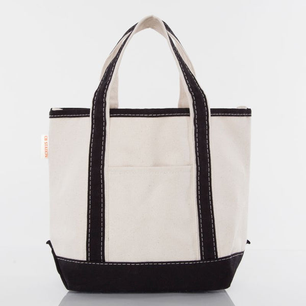 Open Top Tote - Black - Sew Cute By Katie