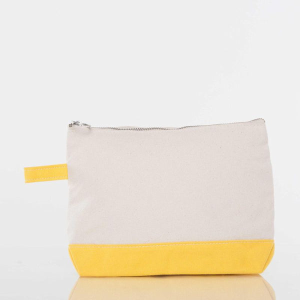 Canvas Cosmetic Bag - Yellow - Sew Cute By Katie