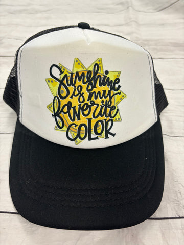 Sunshine Trucker Hat - Black