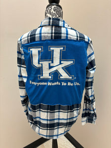 Upcycled Flannel - Kentucky Basketball Everyone Wants To Be Us