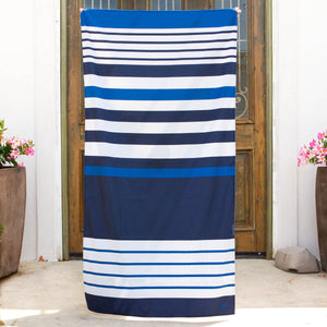 Microfiber Beach Towel - Landry Beach Towel in Navy/Blue