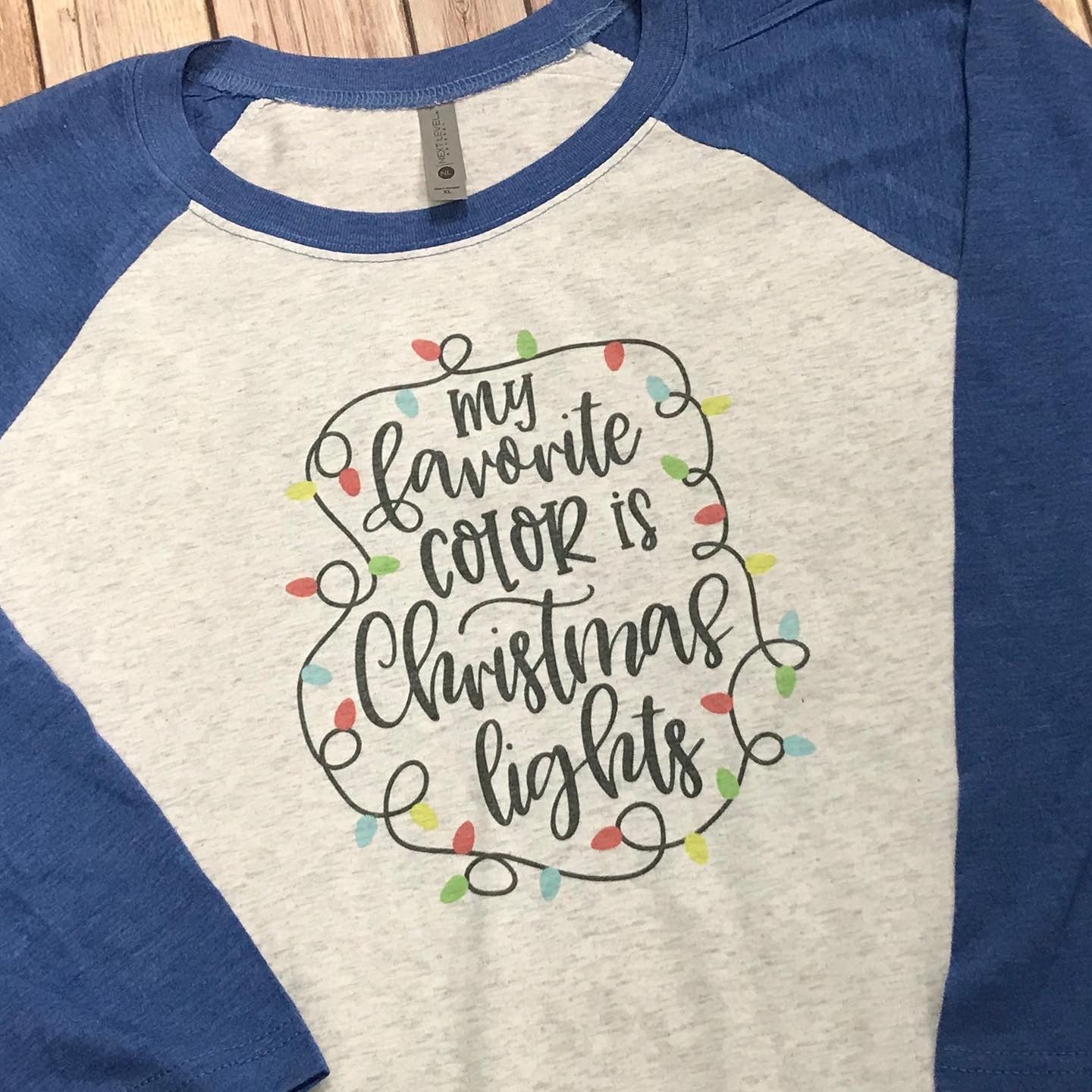 My Favorite Color is Christmas Lights Christmas Shirt - Sew Cute By Katie