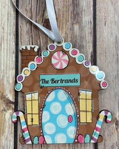 Gingerbread House Keepsake, Personalized Ornament - Sew Cute By Katie
