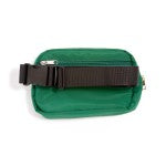 Cross Body Nylon Belt Bag - green