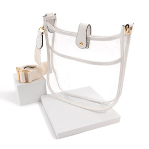 Game Day Clear Crossbody- White