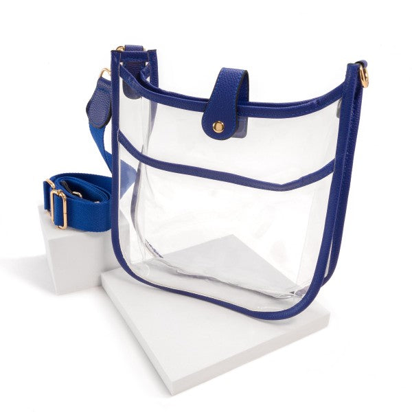 Game Day Clear Crossbody- Royal Blue