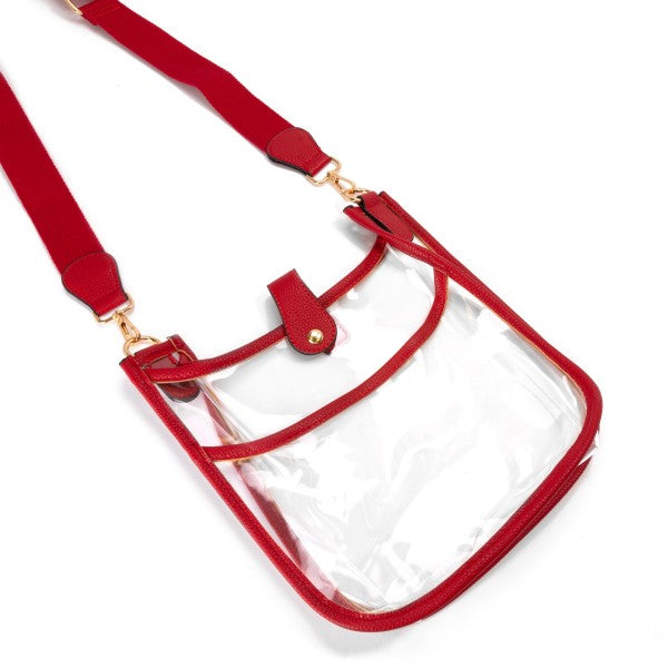 Game Day Clear Crossbody- Red
