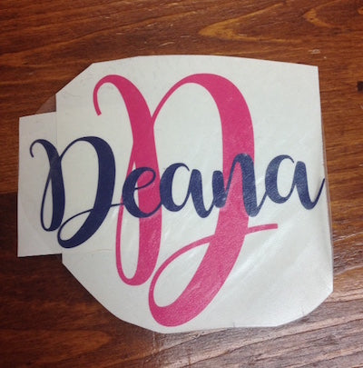 Initial/Name decal - Sew Cute By Katie