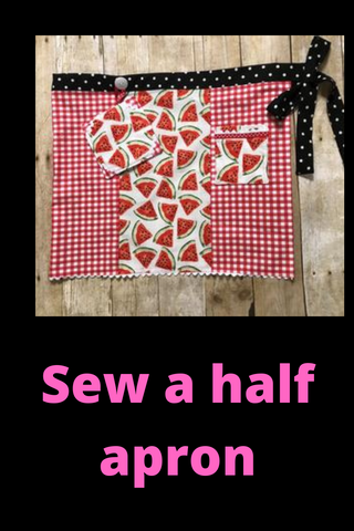 Half Apron Sewing Video - Sew Cute By Katie
