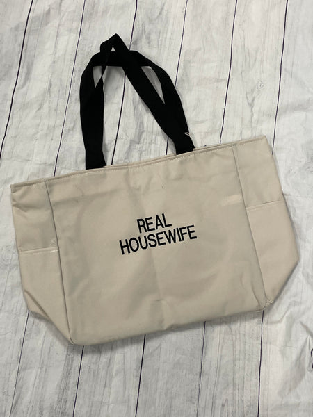 Real House Wife Essential  Tote Bag - natural - Sew Cute By Katie