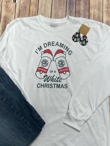 I’m Dreaming of a White Christmas Long Sleeve T-shirt - Sew Cute By Katie