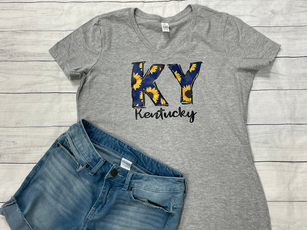 Kentucky t-shirt with Sunflowers