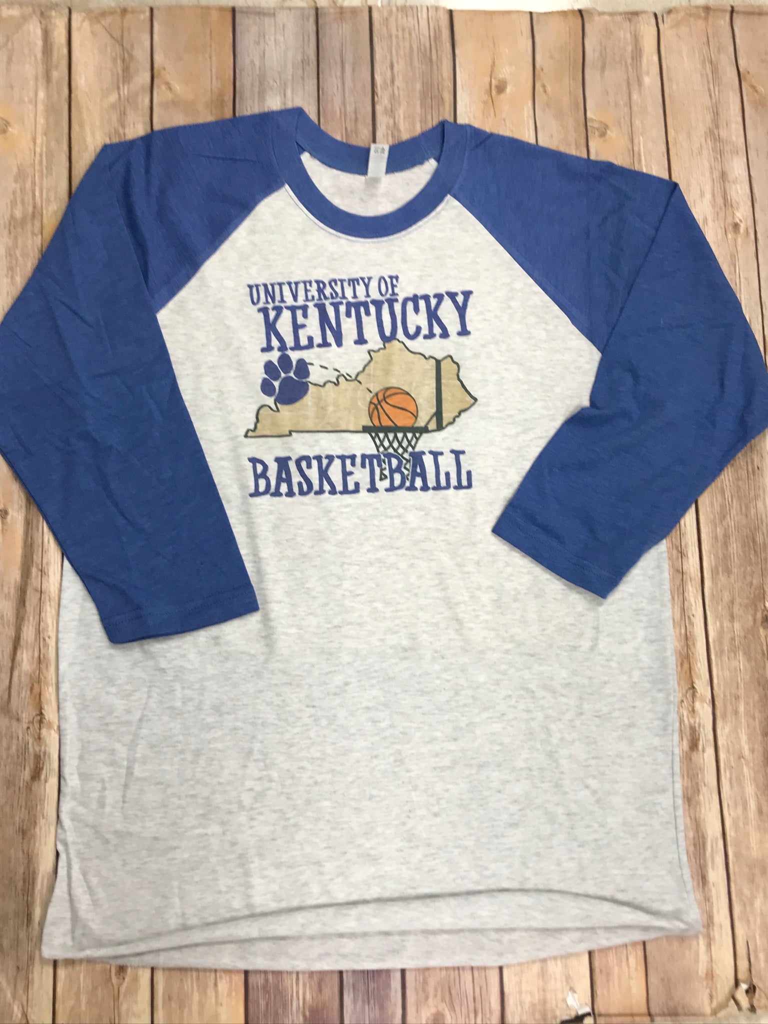 Kentucky Basketball  Blue Raglan T-Shirt - Sew Cute By Katie