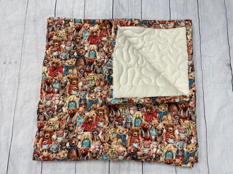 Teddy Bear Quilted Blanket