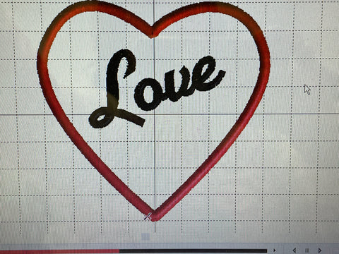Love Heart Embroidery File - Sew Cute By Katie