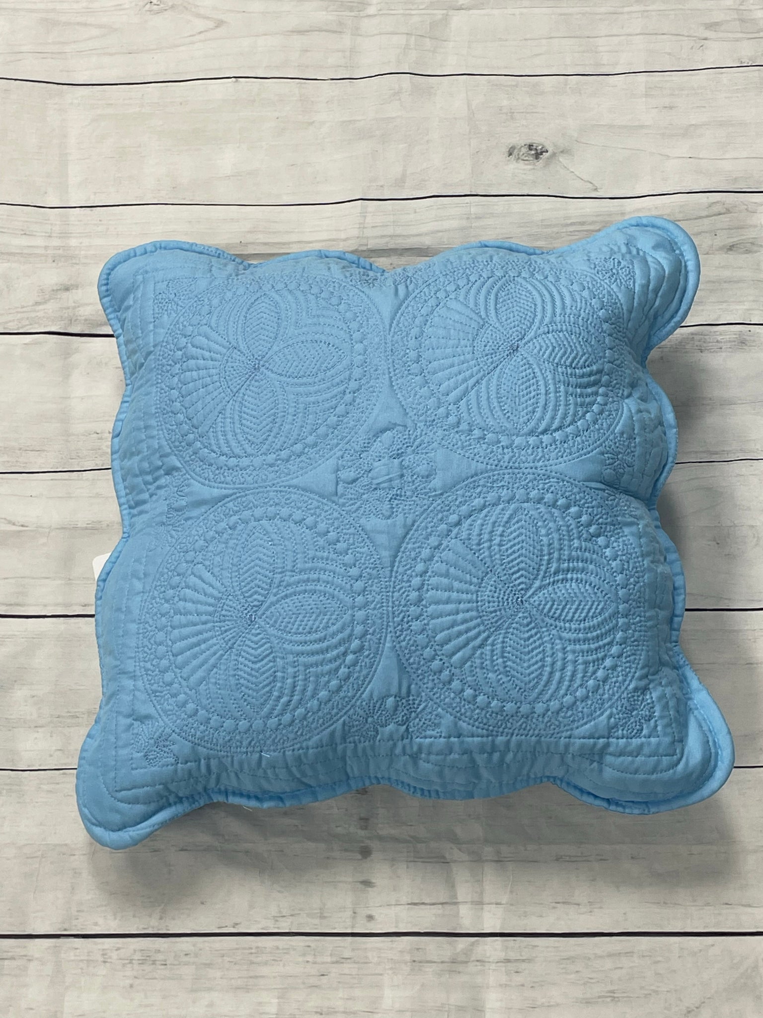 Quilted Baby Pillow- Light Blue