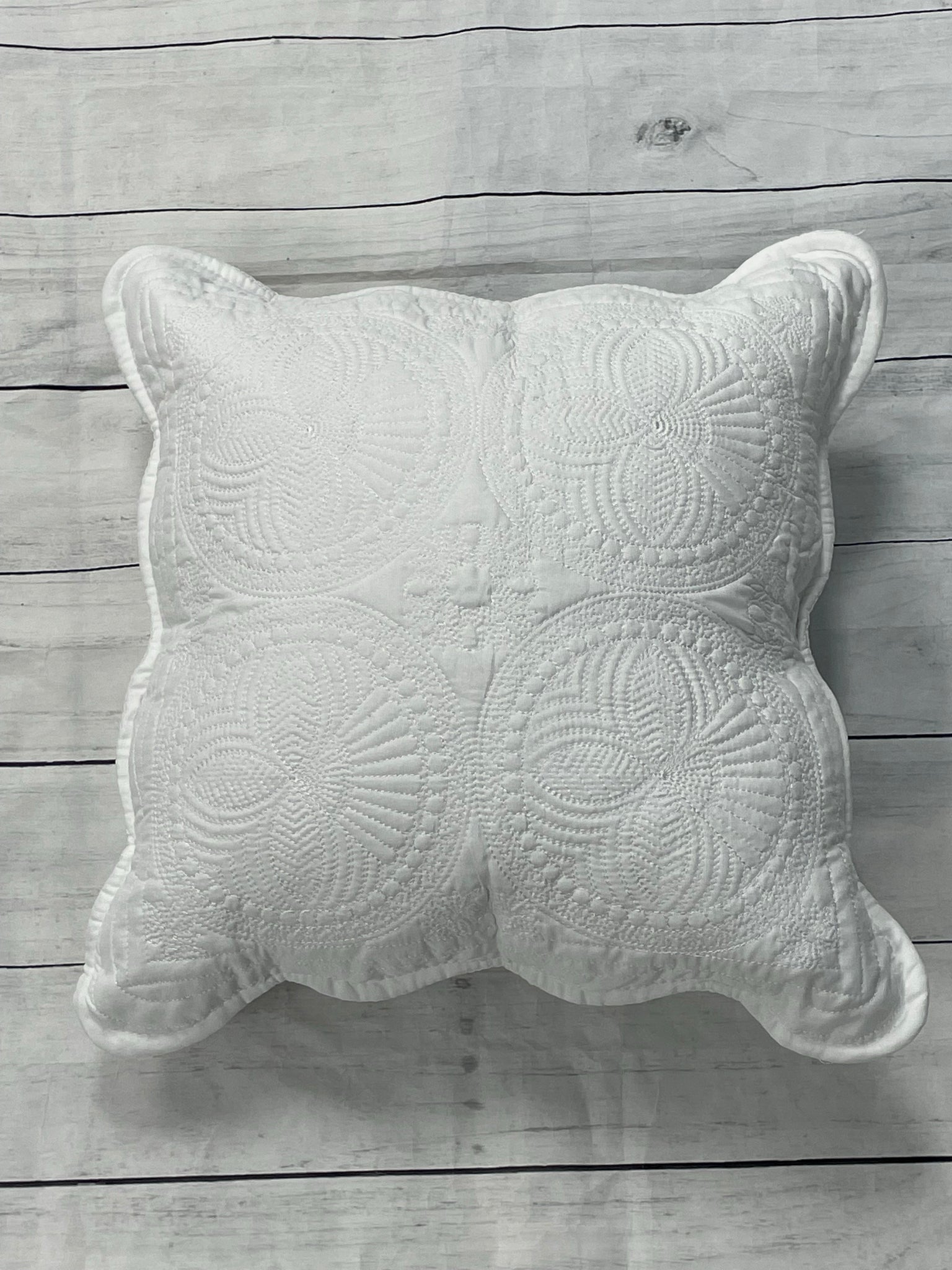 Quilted Baby Pillow- White - Sew Cute By Katie