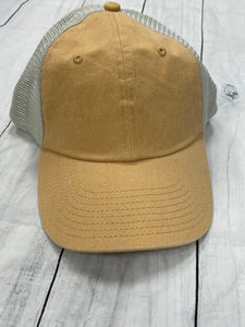 Trucker style Baseball Hat - Mustard