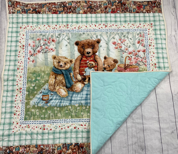 Teddy Bear Picnic Quilted Blanket