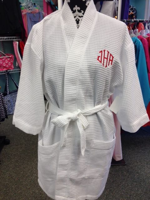 Waffle Weave Robe - White - Sew Cute By Katie