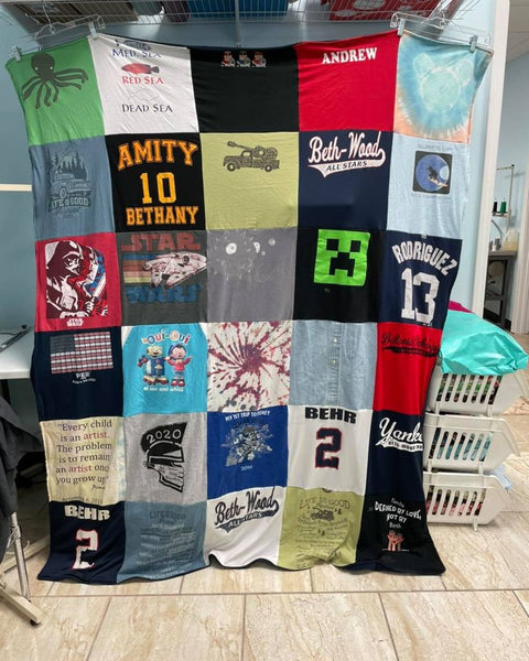 T-Shirt Quilt 16 shirts - Sew Cute By Katie